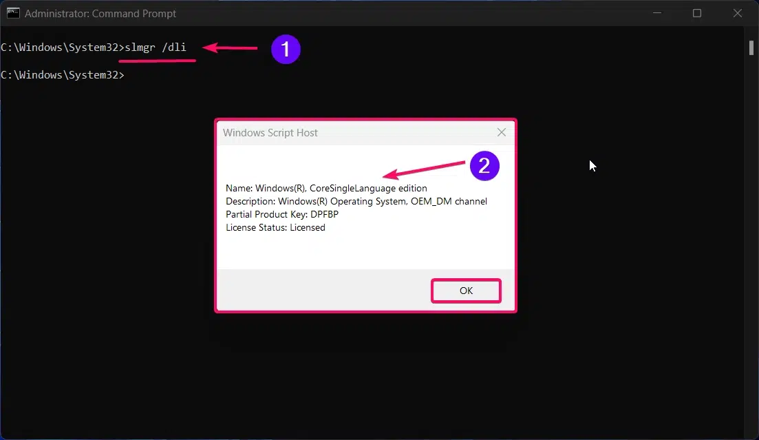 using Software Licensing Management Tool command to display os editions details using Software Licensing Management Tool command to display os editions details