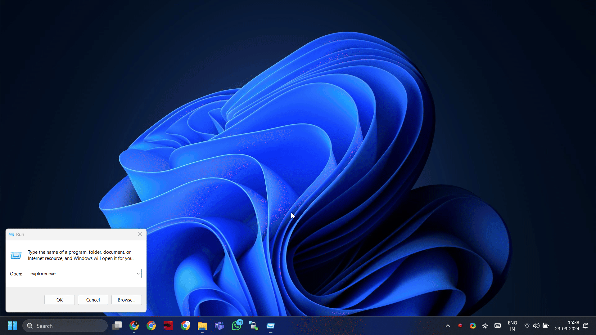Relaunching File Explorer using Run Window Relaunching File Explorer using Run Window