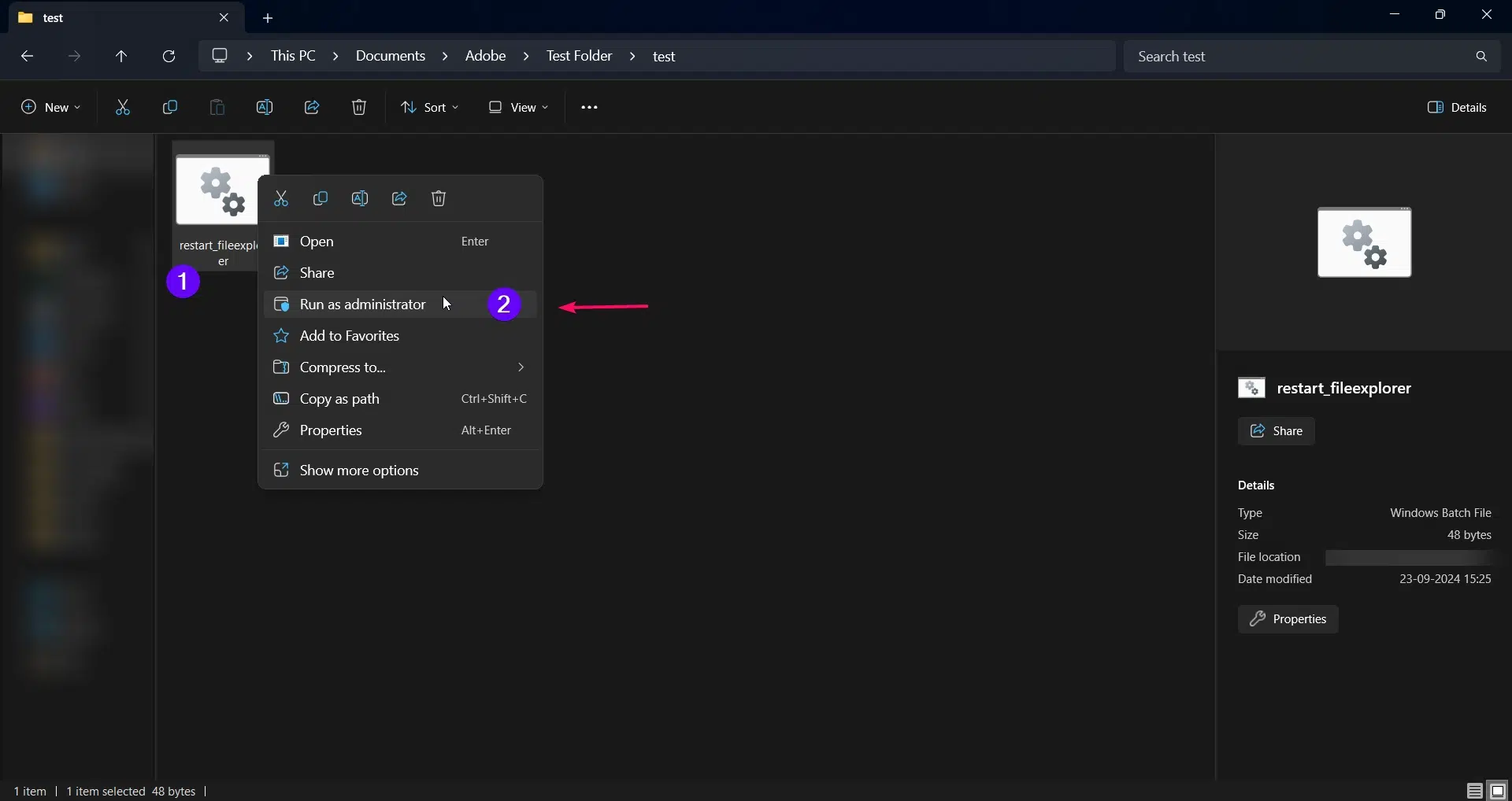 Running Batch file in Administrator mode Running Batch file in Administrator mode