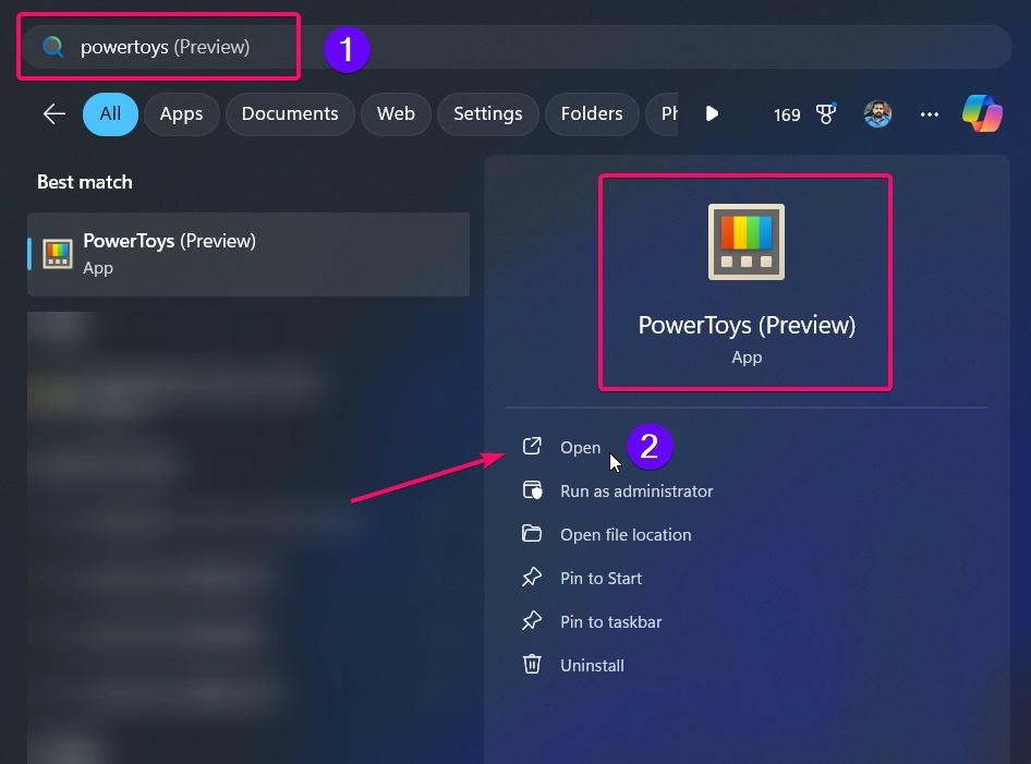 Launching PowerToys Application on Windows 11 PC Launching PowerToys Application on Windows 11 PC