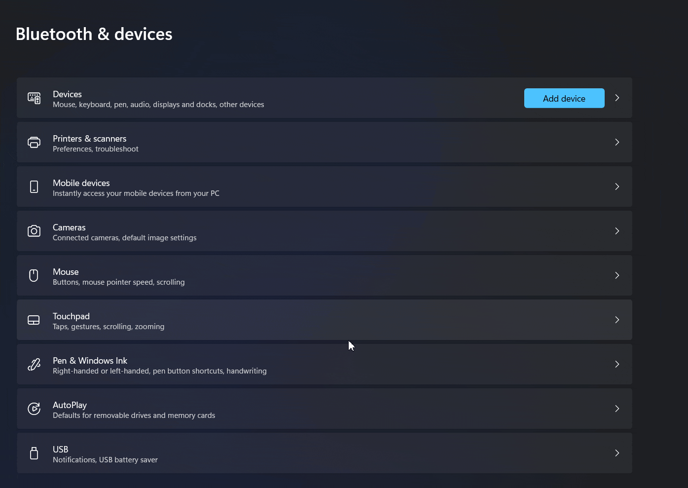 Choose Devices Option Choose Devices Option