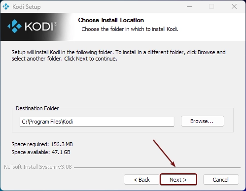 Choose Installation Location Choose Installation Location