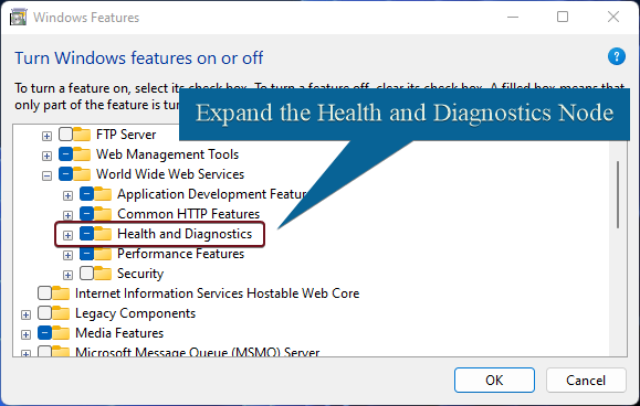 Expand Health and Diagnostics Tree Expand Health and Diagnostics Tree
