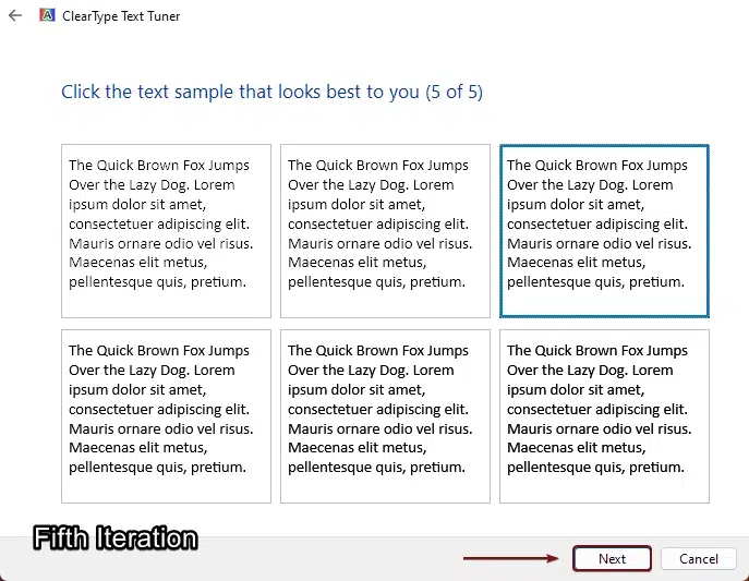 How to use ClearType Text in Windows 11? 5 Fifth Iteration