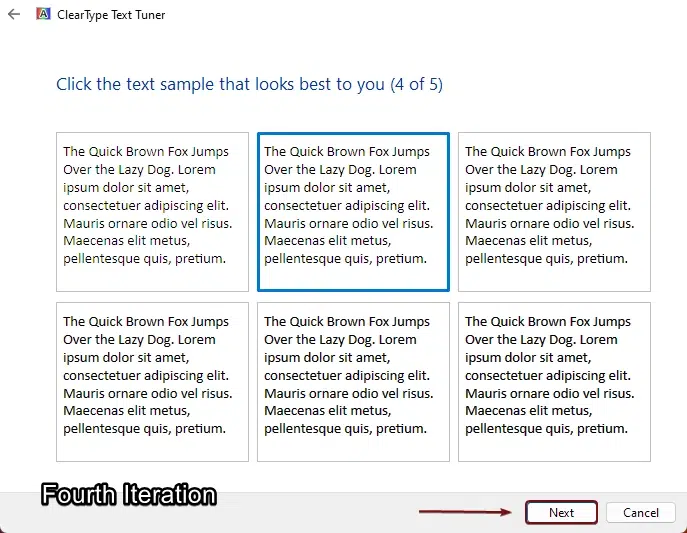 How to use ClearType Text in Windows 11? 4 Fourth Iteration
