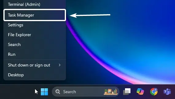 Right-click on the Start menu Right-click on the Start menu