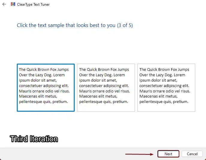 How to use ClearType Text in Windows 11? 3 Third Iteration