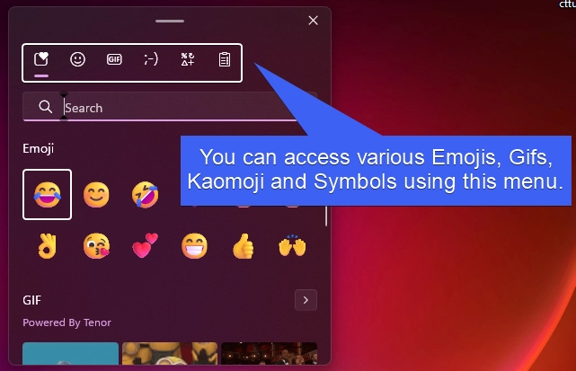 Various options in Emoji Picker Various options in Emoji Picker