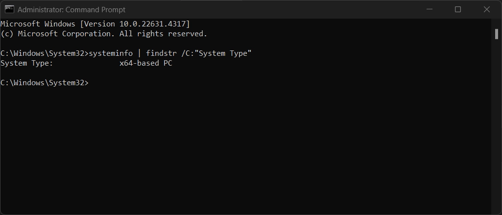 Executing the 2nd command will provide the system chip type information Executing the 2nd command will provide the system chip type information