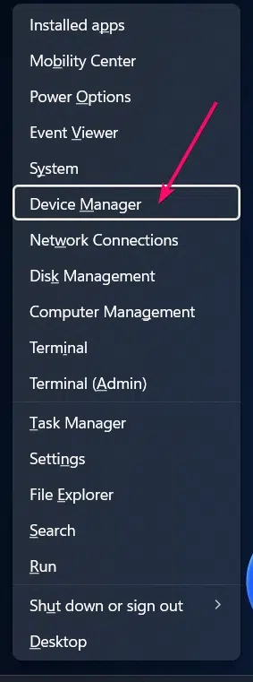 Open Device Manager from Winkey + X Shortcut Open Device Manager from Winkey + X Shortcut
