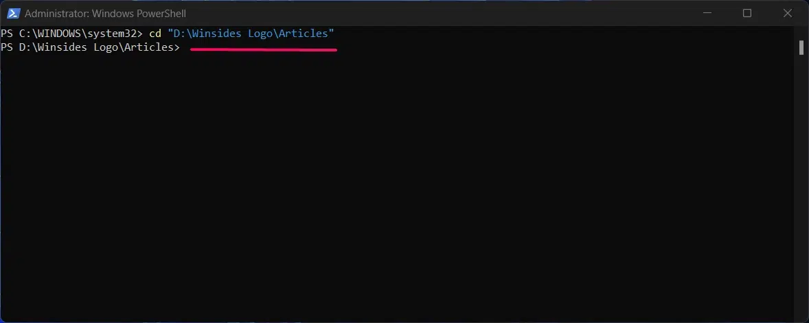 Changing Directory in PowerShell Changing Directory in PowerShell
