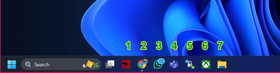 How to Switch Between Windows in Windows 11? 3 Taskbar Apps Numeric count