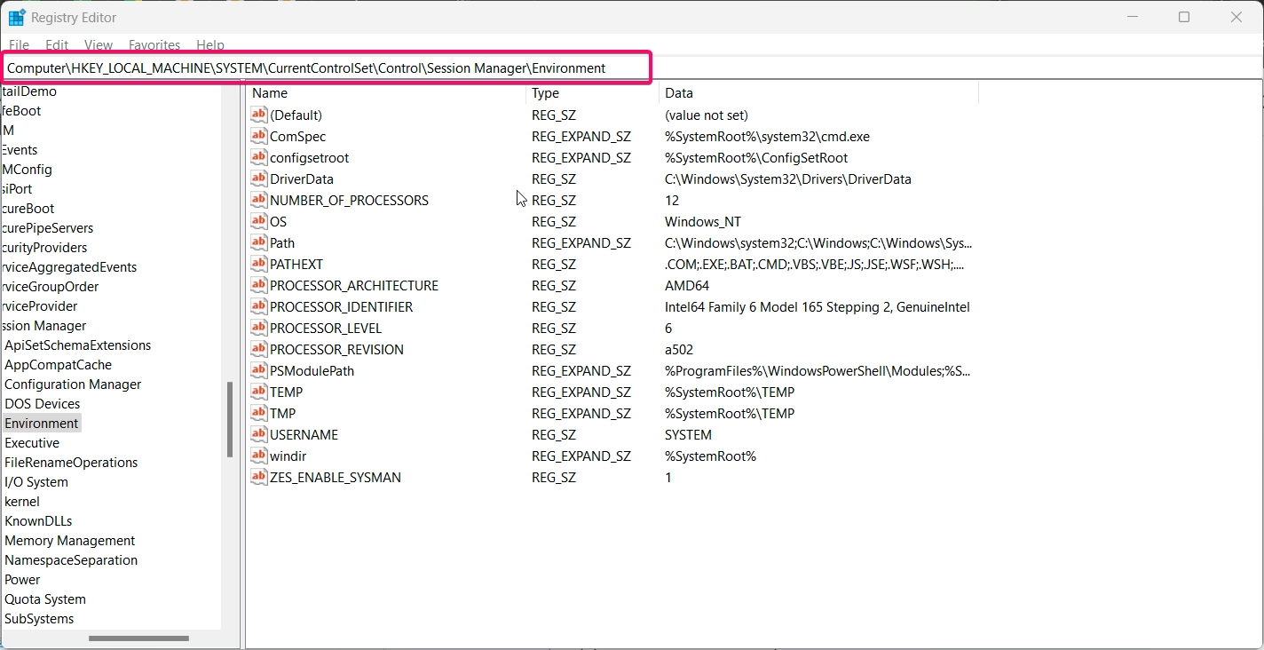 Navigating to desired directory in registry editor. Navigating to desired directory in registry editor.