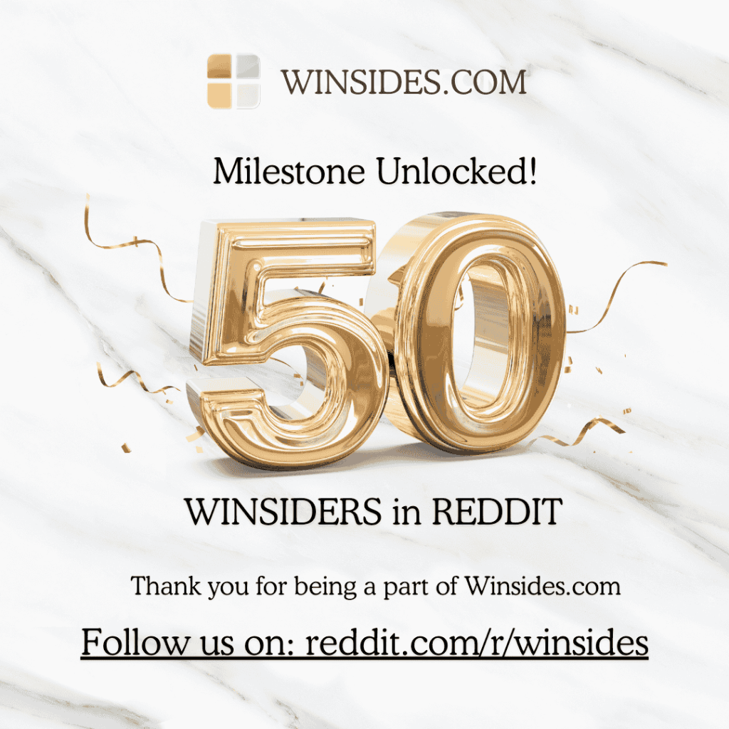 What's New?! 7 winsides.com - Milestone reached on Reddit