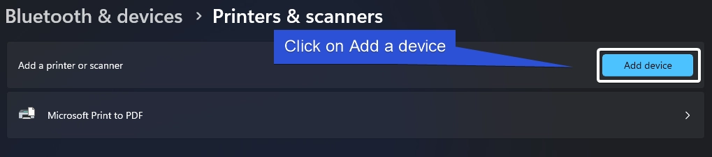 Add a Printer Device Add a Printer Device