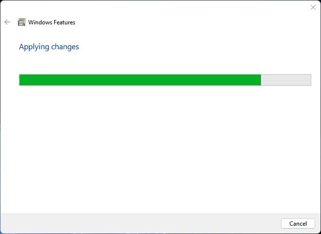 Applying changes Applying changes