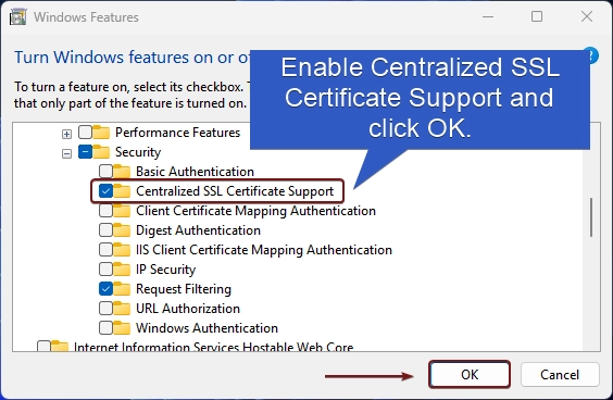 Enable Centralized SSL Certificate Support in Windows 11 Enable Centralized SSL Certificate Support in Windows 11