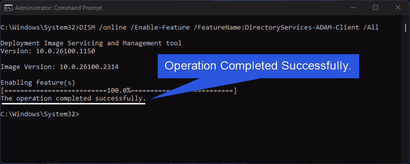 AD LDS Client Enabled on Windows 11 AD LDS Client Enabled on Windows 11