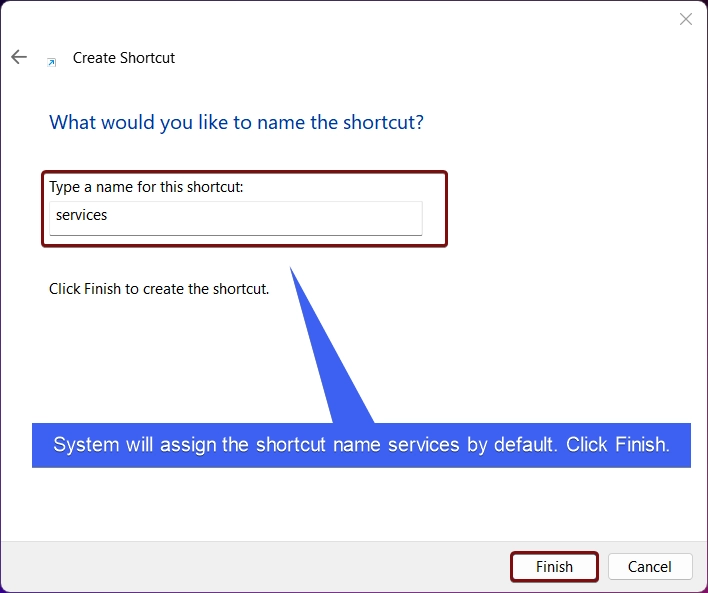 Click Finish Click Finish