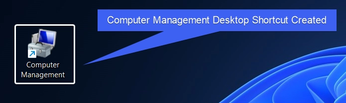 Computer Management Desktop Shortcut Created Computer Management Desktop Shortcut Created