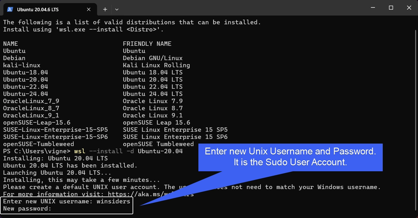 Enter Unix Username and Password Enter Unix Username and Password