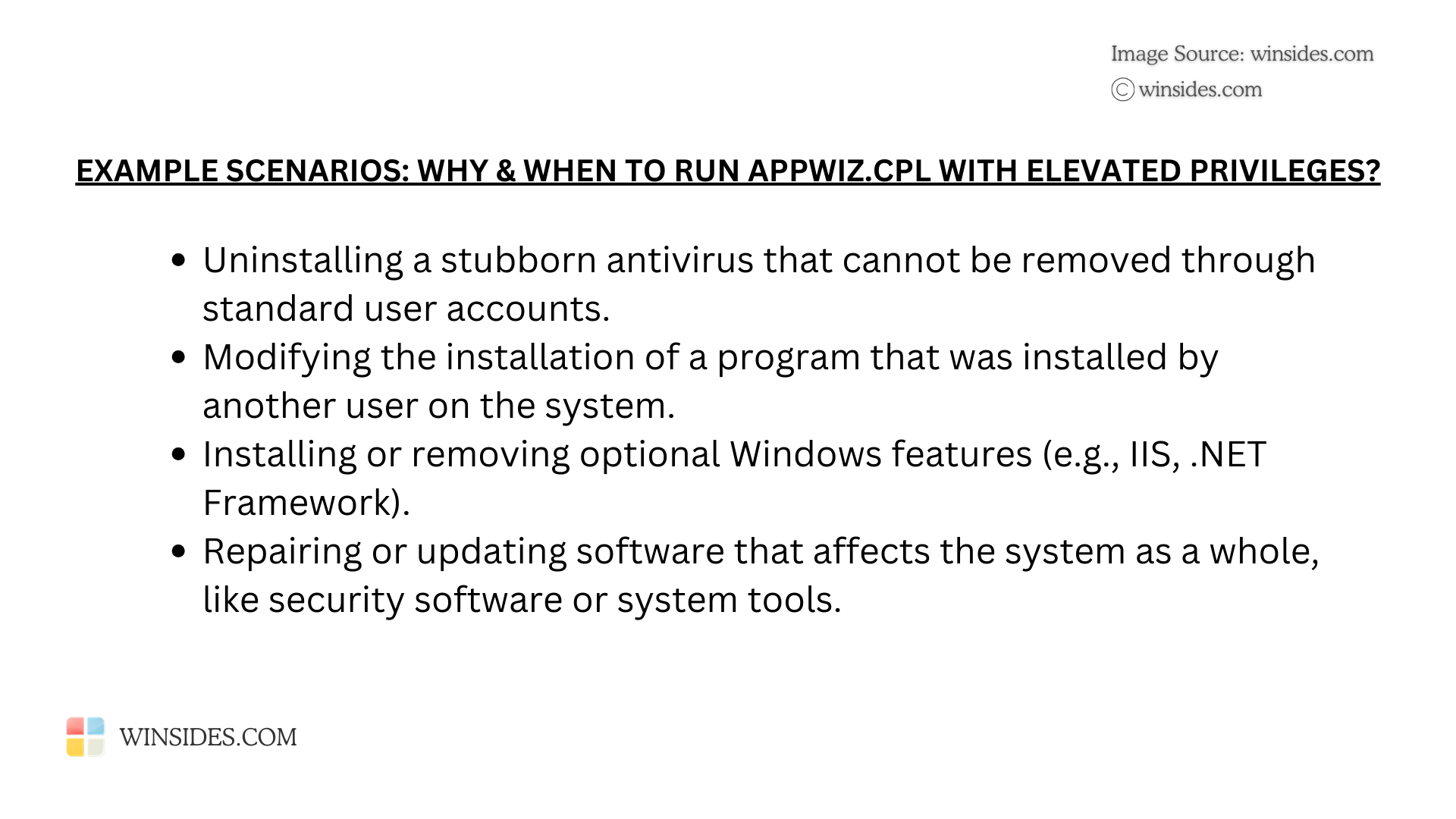 Example Scenarios Running appwiz.cpl Example Scenarios Running appwiz.cpl