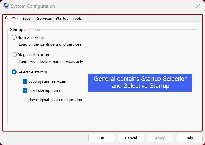 General Tab - System Configuration General Tab - System Configuration
