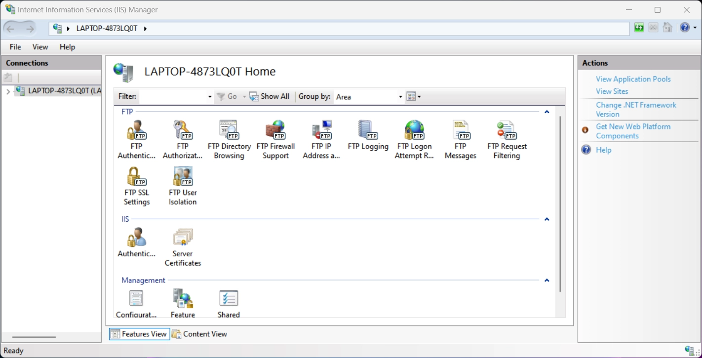 IIS running as Administrator IIS running as Administrator
