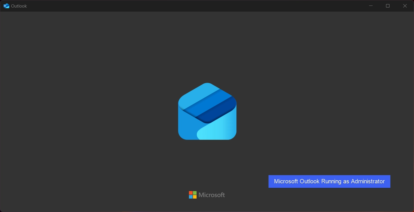 Microsoft Outlook running as Administrator on Windows 11 Microsoft Outlook running as Administrator on Windows 11