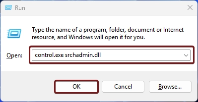 How Can I Delete and Rebuild Indexing Options on Windows 11? 5 Open Indexing Options using the Run Command