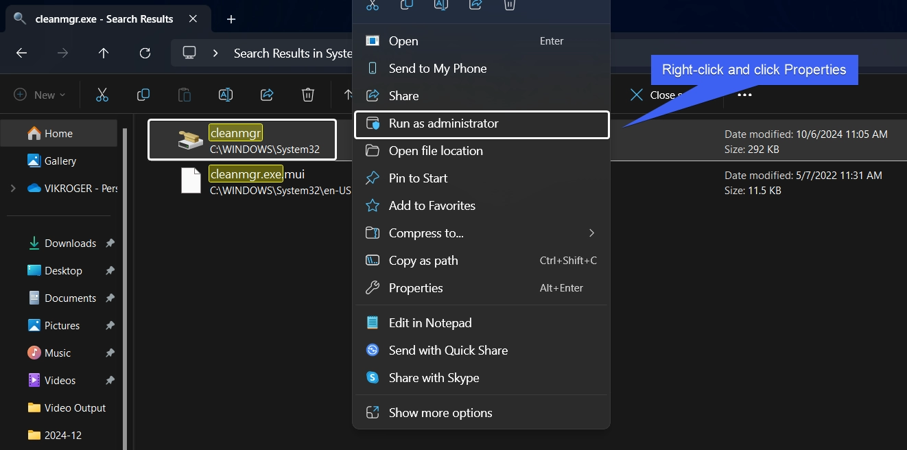 Right-click on the app and click Run as Administrator Right-click on the app and click Run as Administrator