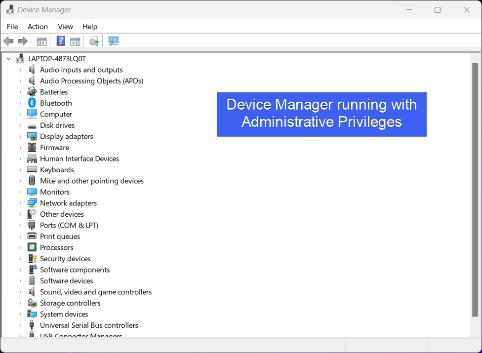 Run devmgmt.msc as admin on Windows 11 Run Device Manager as Administrator