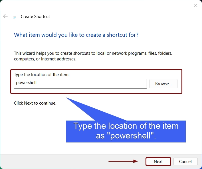 Type the location of the item Type the location of item