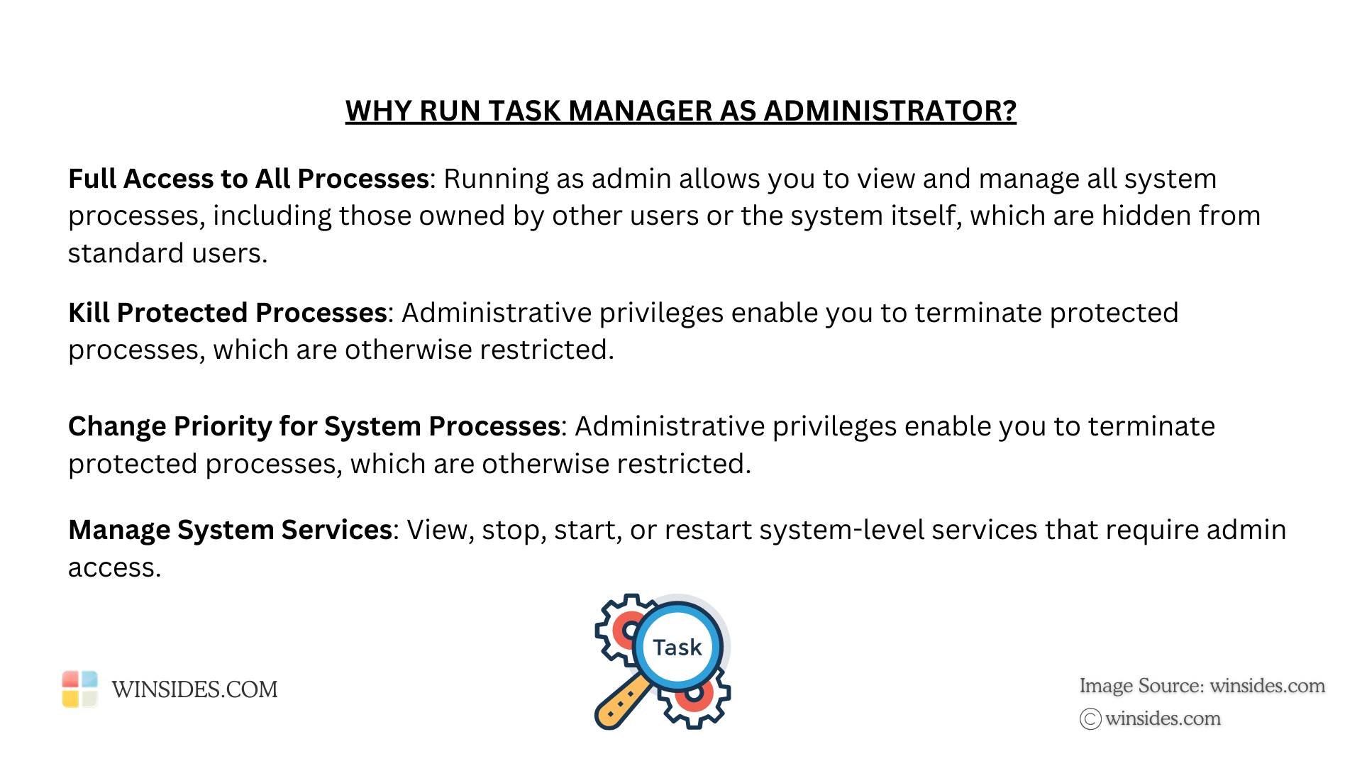 Why run Task Manager as Admin Why run Task Manager as Admin