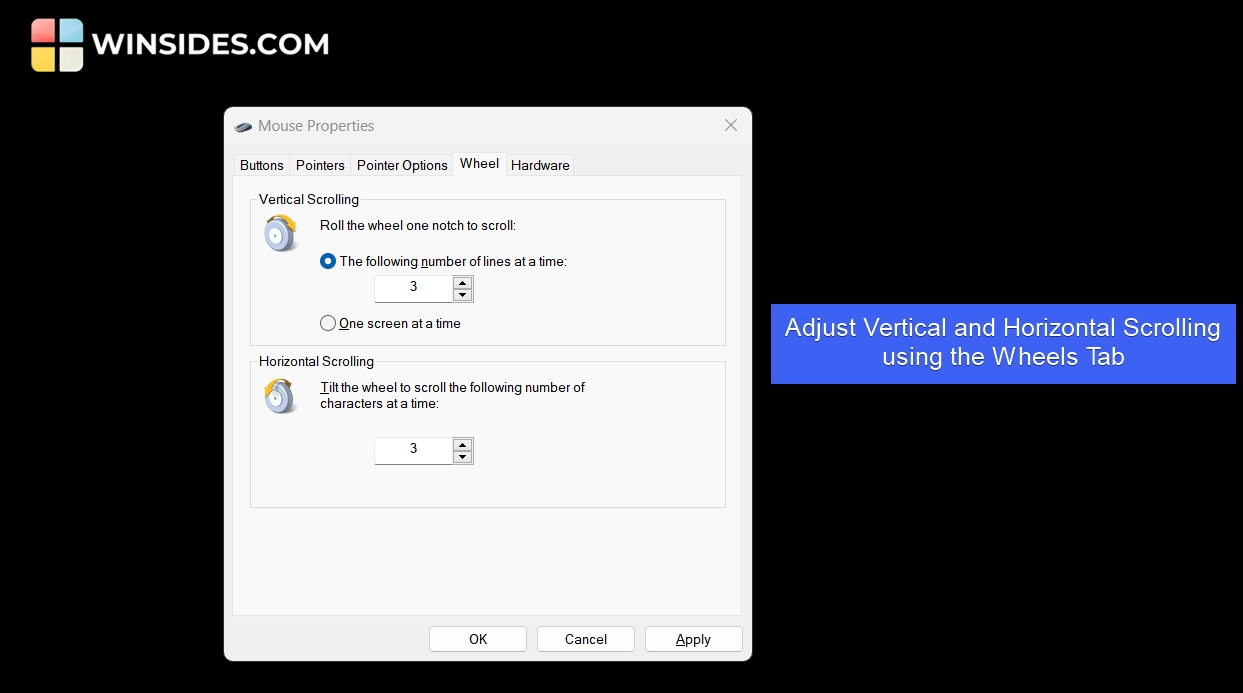 Adjust Horizontal and Vertical Scrolling Adjust Horizontal and Vertical Scrolling