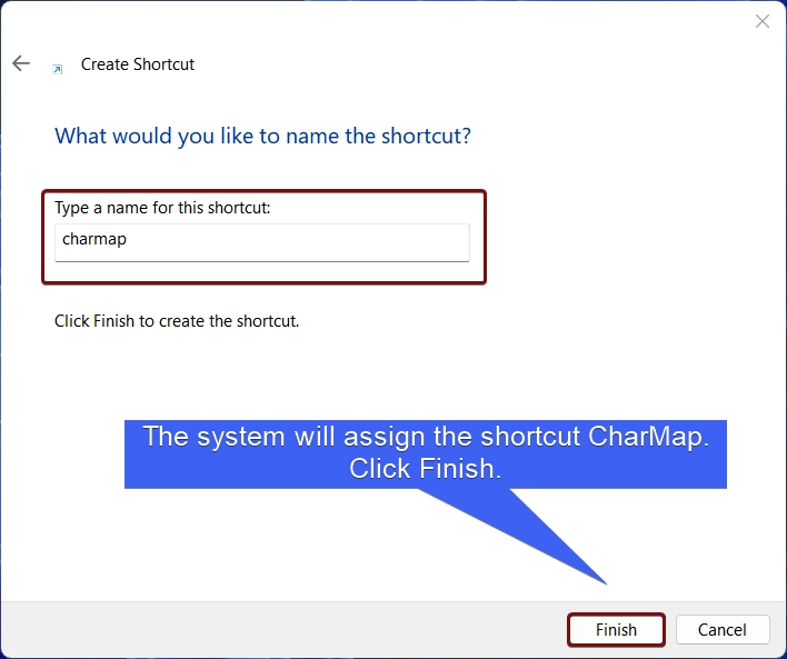 Click Finish Click Finish