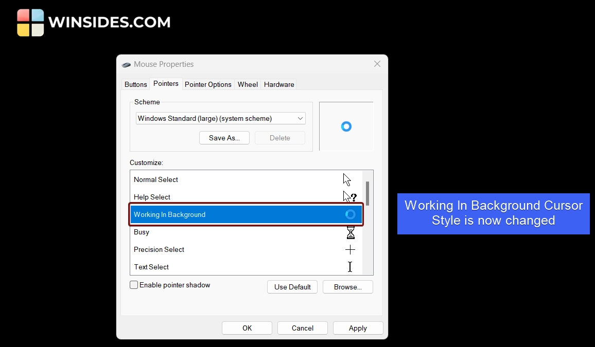 Cursor Style Changed Cursor Style Changed