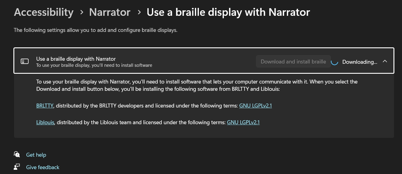 Downloading BRLTTY and Liblouis Downloading BRLTTY and Liblouis