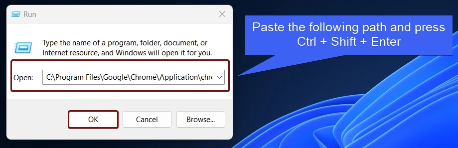 Paste the following path and press Ctrl + Shift + Enter Paste the following path and press Ctrl + Shift + Enter