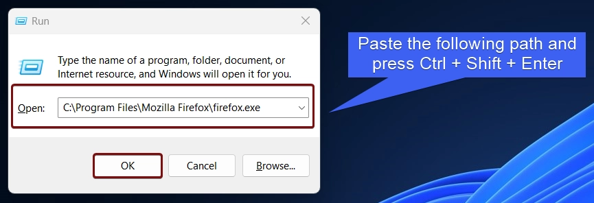 Paste the following path and press Ctrl + Shift + Enter Paste the following path and press Ctrl + Shift + Enter