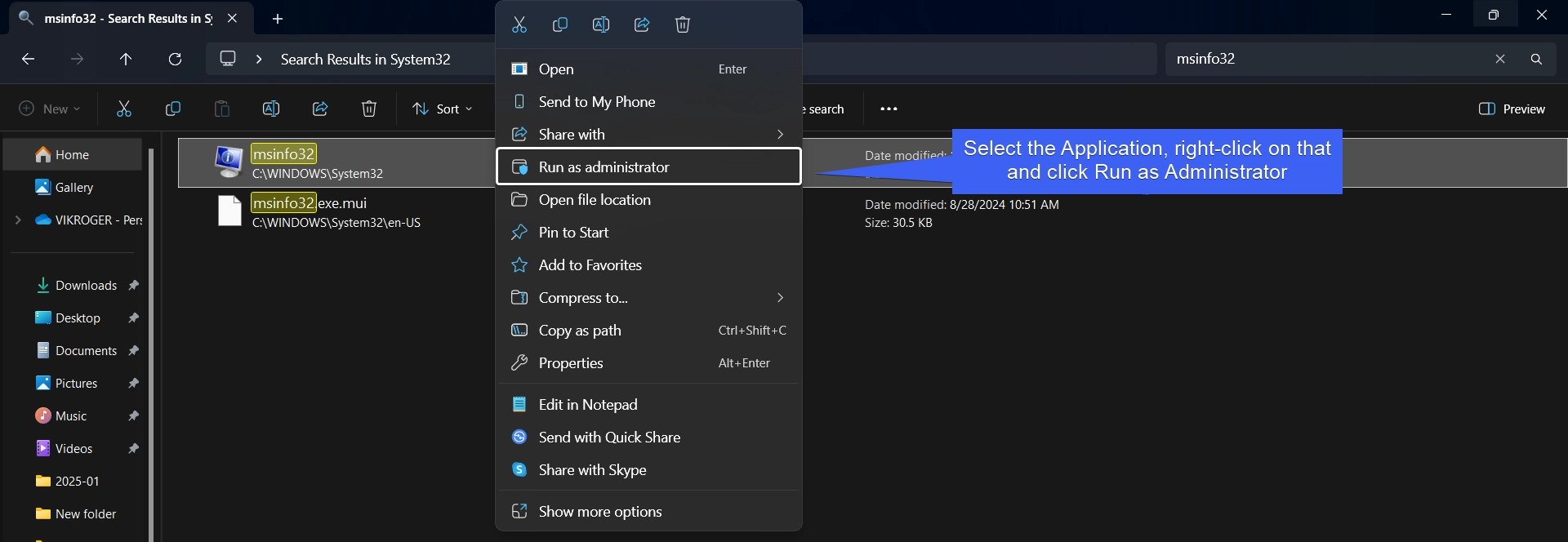 Right-click on the Application and click on Run as Administrator Right-click on the Application and click on Run as Administrator