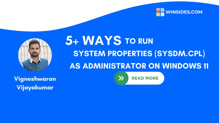 How to Run System Properties as Administrator on Windows 11?