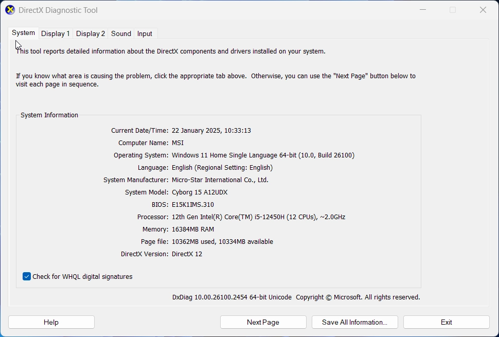 Example Preview: DxDiag tool windows 11 pc. Example Preview: DxDiag tool windows 11 pc.