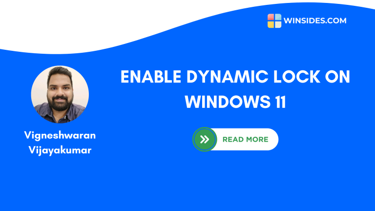How to Enable Dynamic Lock on Windows 11?