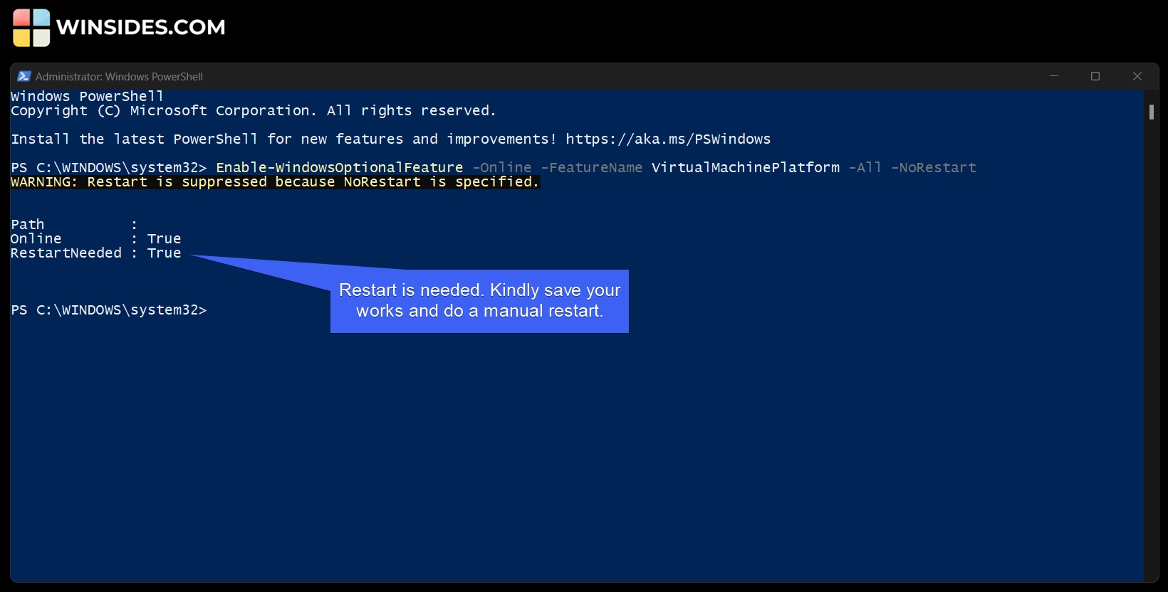 VMP Enabled on Windows 11 via the PowerShell VMP Enabled on Windows 11 via the PowerShell