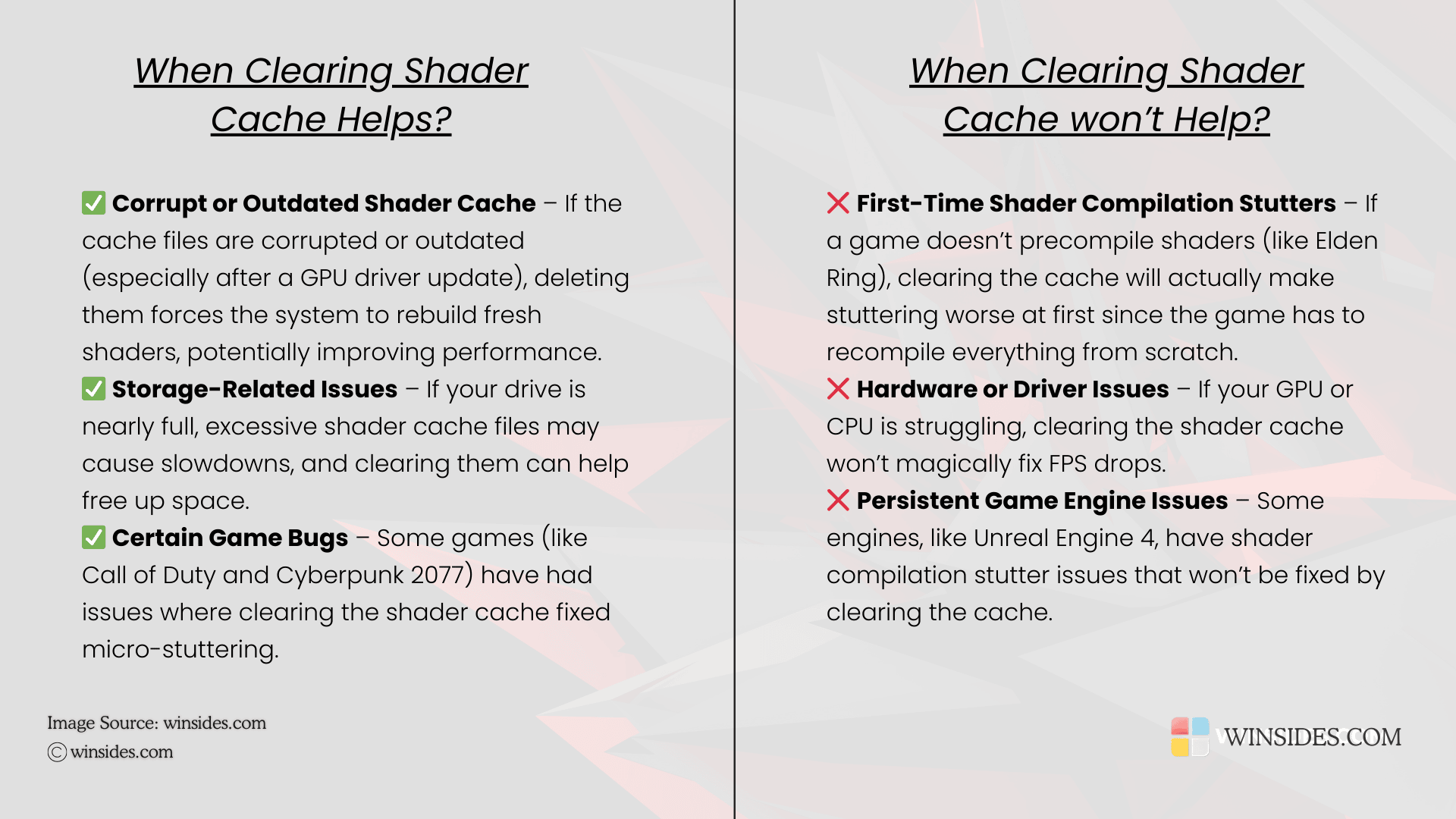 When Clearing Shader Cache Helps When Clearing Shader Cache Helps