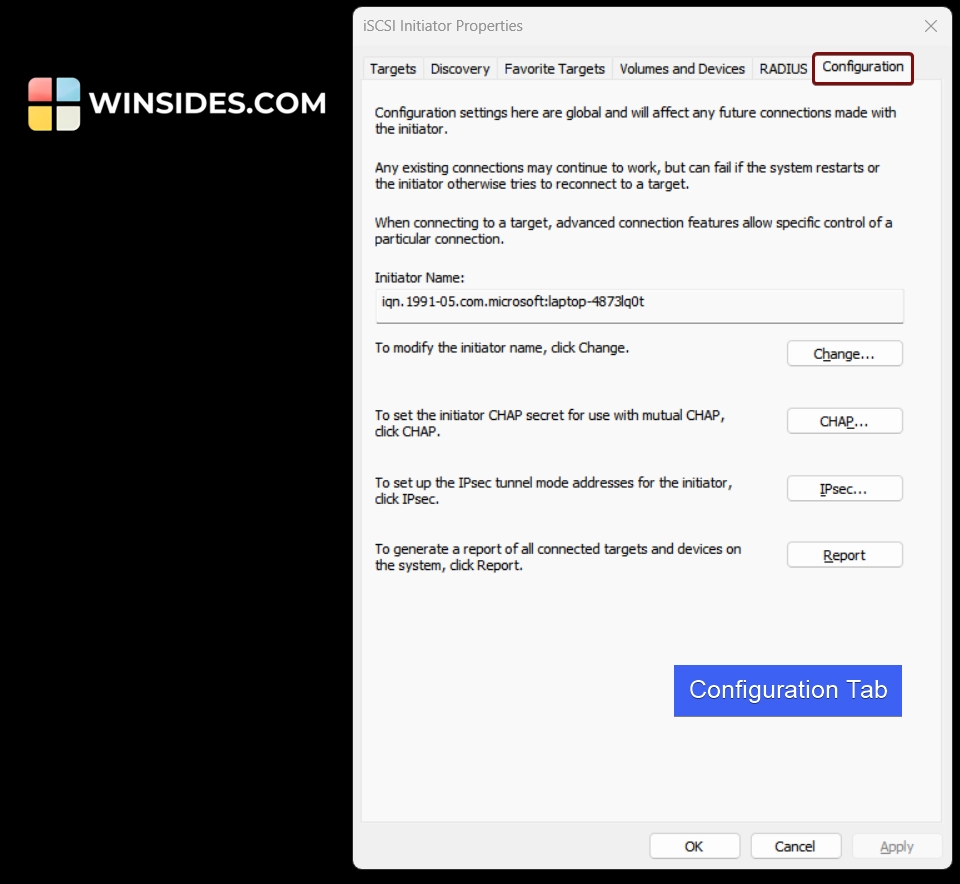 Configuration Tab Configuration Tab