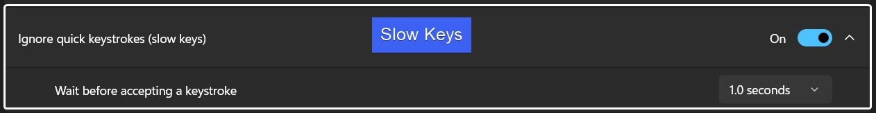 Slow Keys Slow Keys