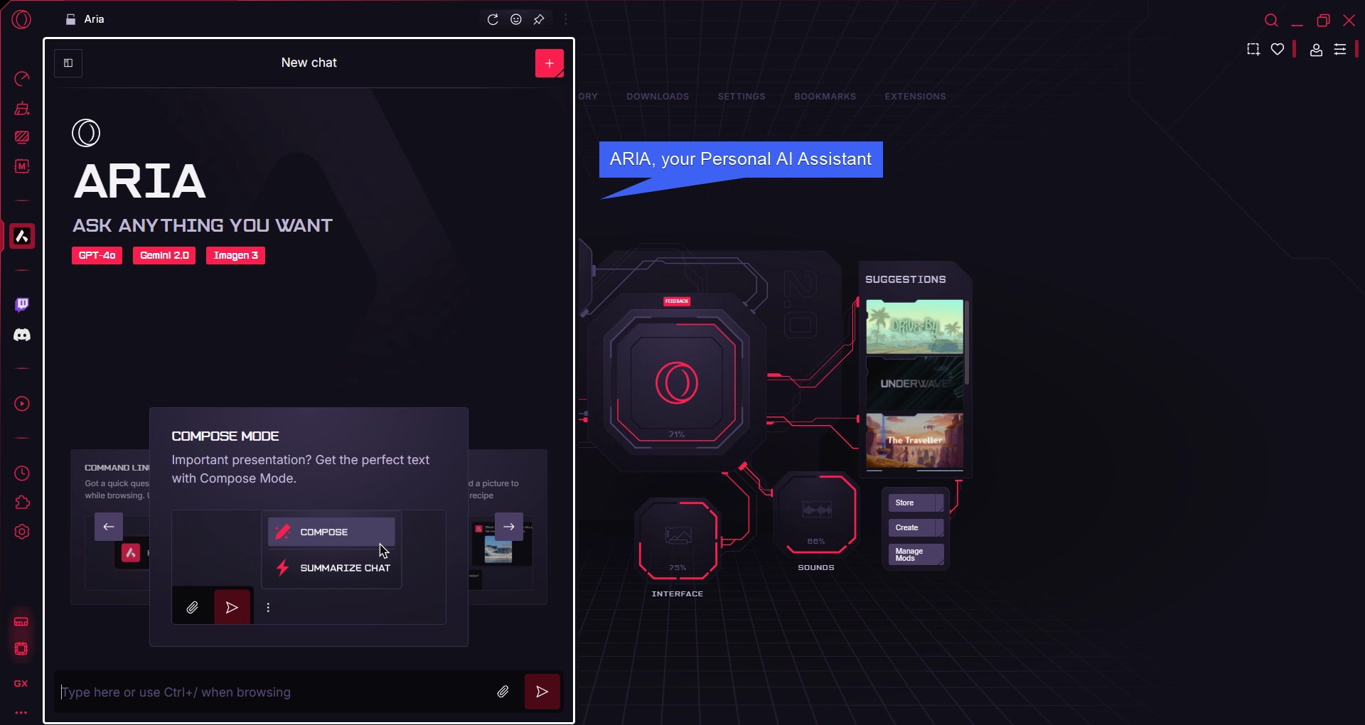 Aria, personal AI Assistant Aria, personal AI Assistant