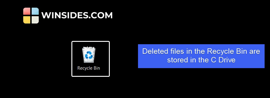 Deleted Files in Recycle Bin are stored in the C Drive Deleted Files in Recycle Bin are stored in the C Drive